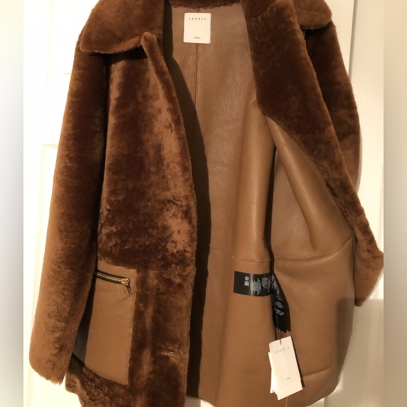 Sandro Paris fur / lamb skin coat (brand new) - Picture 5 of 6
